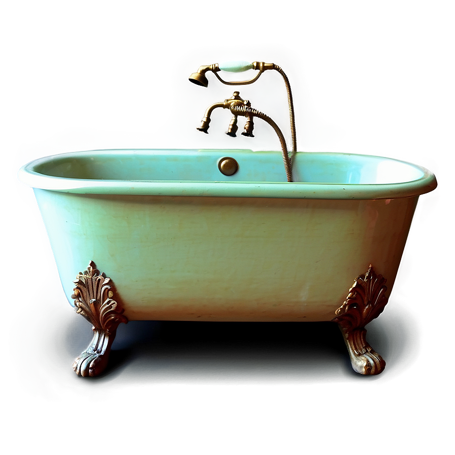 Antique Clawfoot Tub Charm Png Acv PNG image