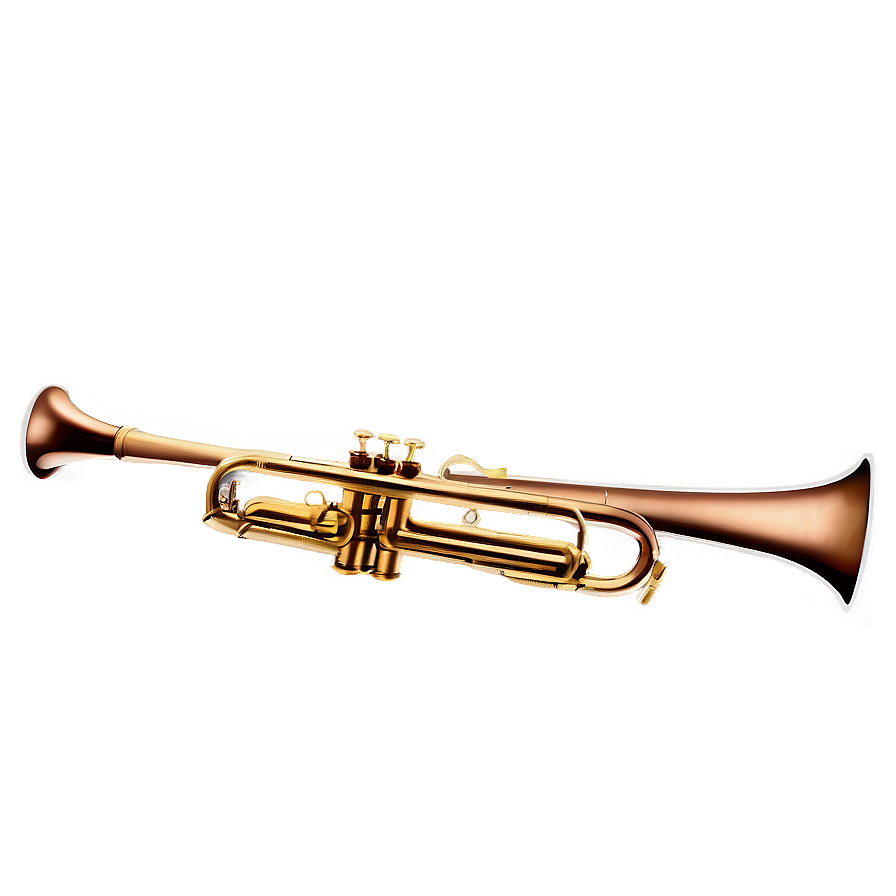Antique Copper Trumpet Png 05242024 PNG image