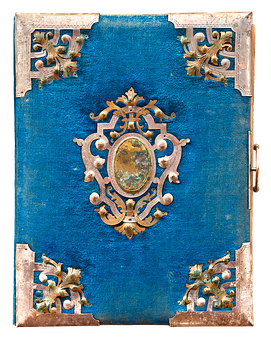 Antique Embellished Book Cover PNG image