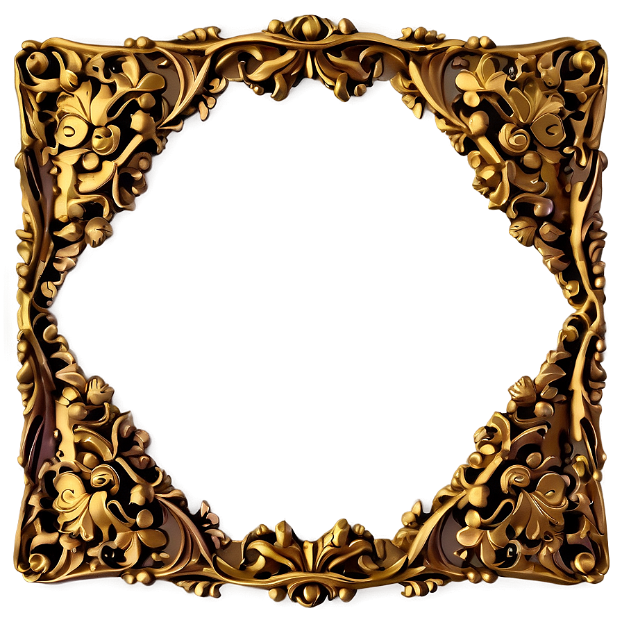 Antique Gold Border Png Ofw PNG image