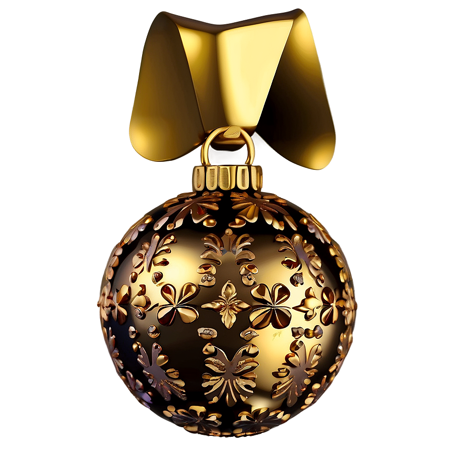 Antique Gold Christmas Trinket Png Ann6 PNG image