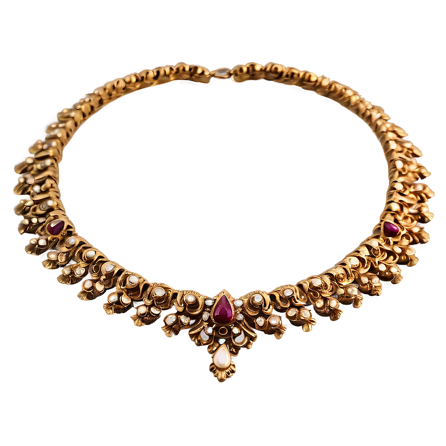 Antique Gold Necklace Png Ors PNG image