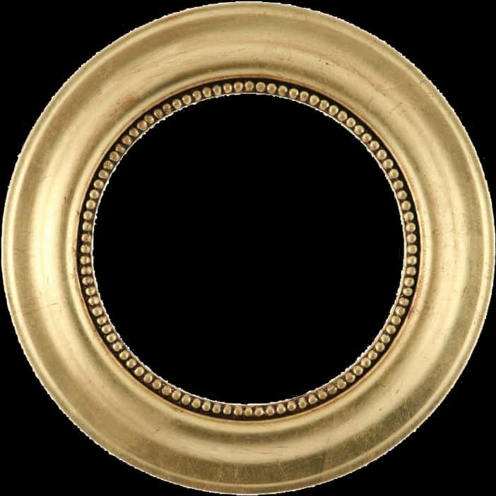 Antique Golden Round Frame PNG image