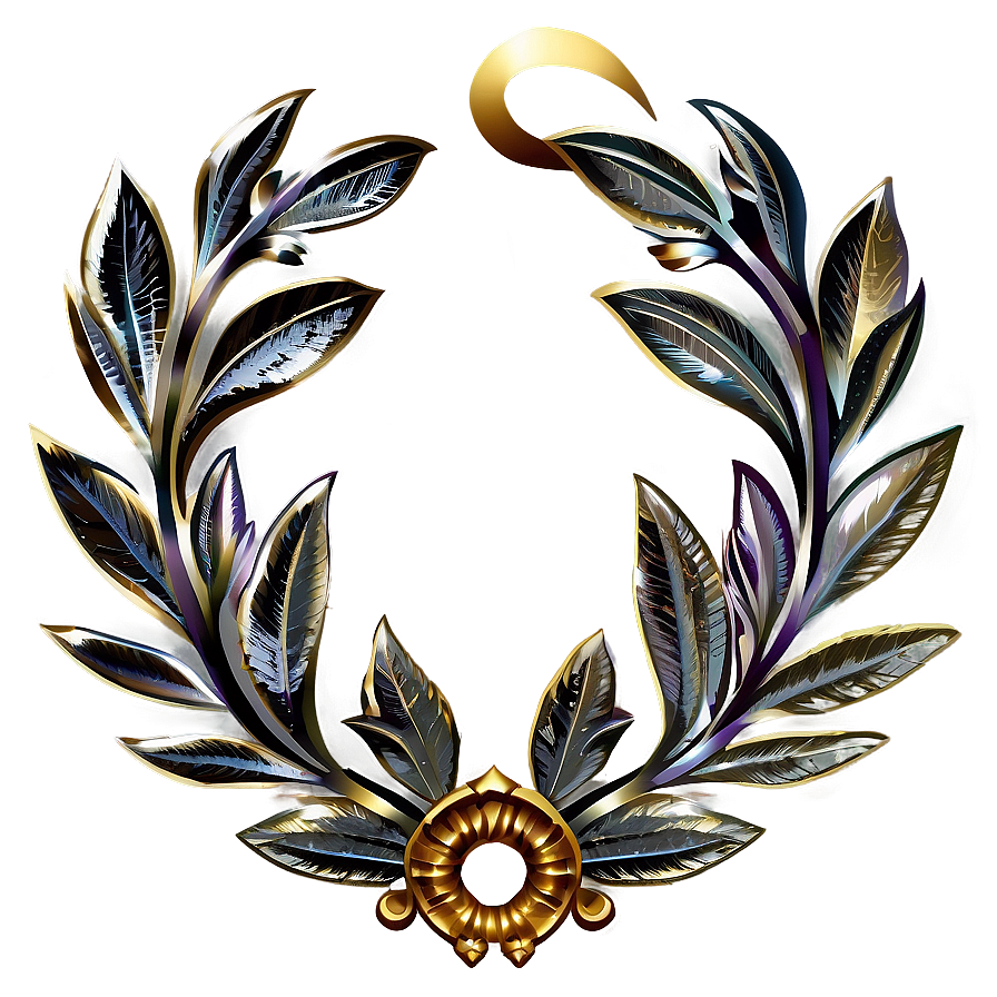 Antique Laurel Ornament Png Isc PNG image