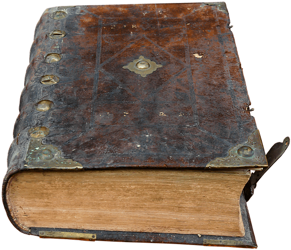 Antique Leather Bound Book PNG image