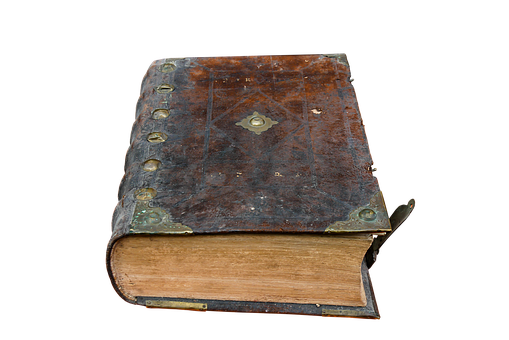 Antique Leather Bound Book PNG image