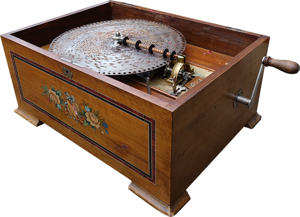 Antique Music Box PNG image