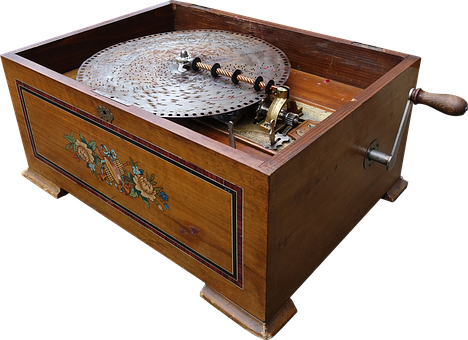 Antique Music Box PNG image