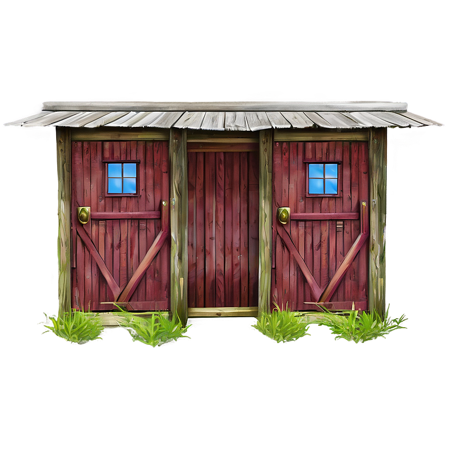 Antique Outhouse Sketch Png 06262024 PNG image