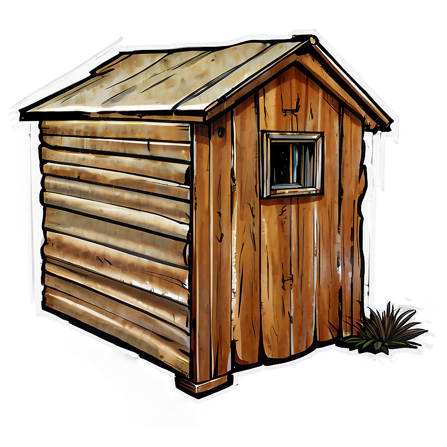 Antique Outhouse Sketch Png Qol21 PNG image