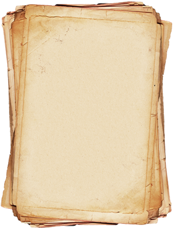 Antique Paper Stack Vintage Border.png PNG image