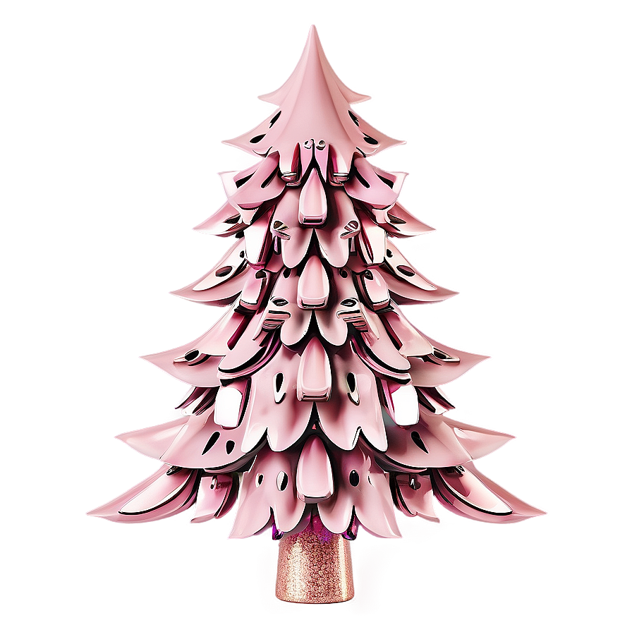 Antique Pink Christmas Tree Png 06122024 PNG image