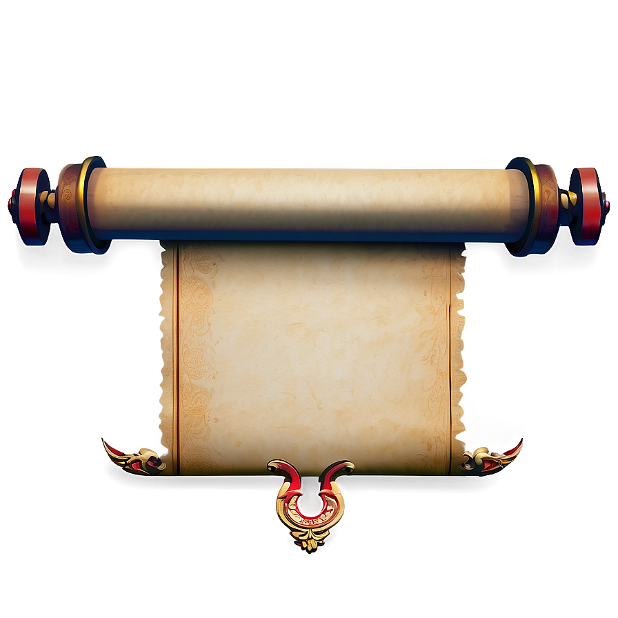 Antique Scroll Paper Png Vfd61 PNG image