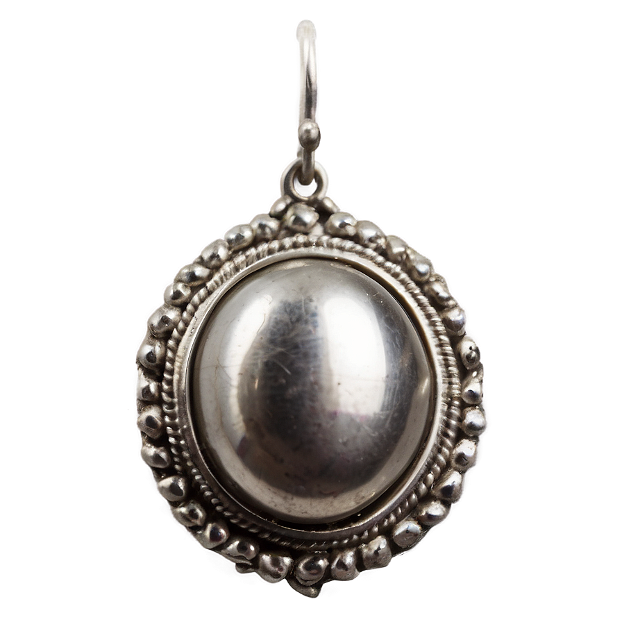 Antique Silver Earring Png 59 PNG image