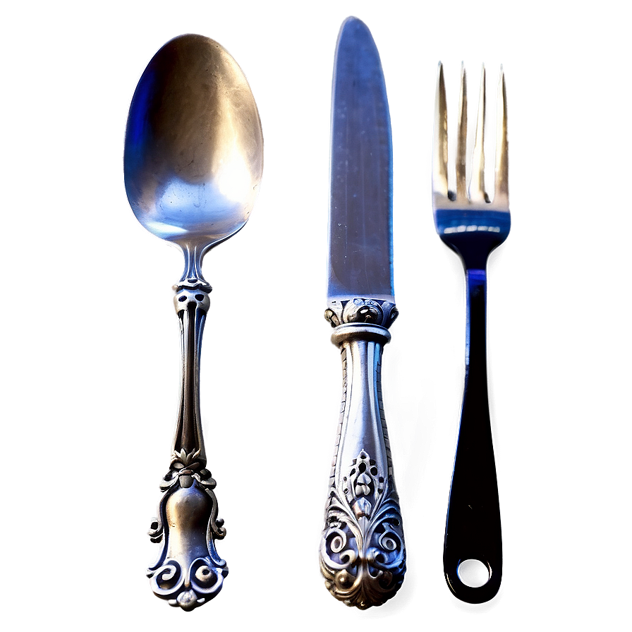 Antique Silverware Utensils Png 52 PNG image