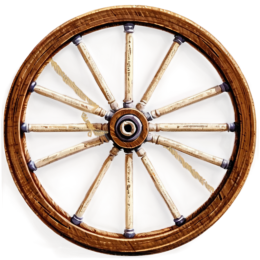 Antique Wagon Wheel Illustration Png 73 PNG image