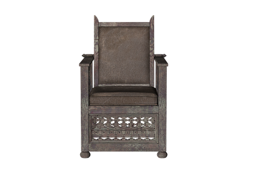 Antique Wooden Chair Isolatedon Black PNG image