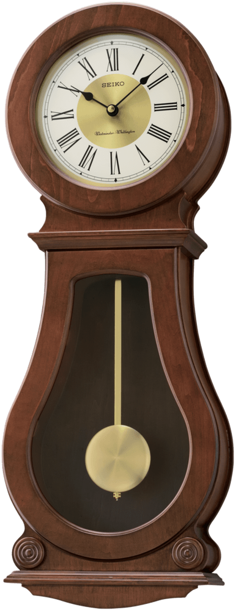 Antique Wooden Pendulum Clock PNG image