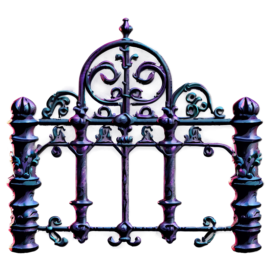 Antique Wrought Iron Fence Png 68 PNG image