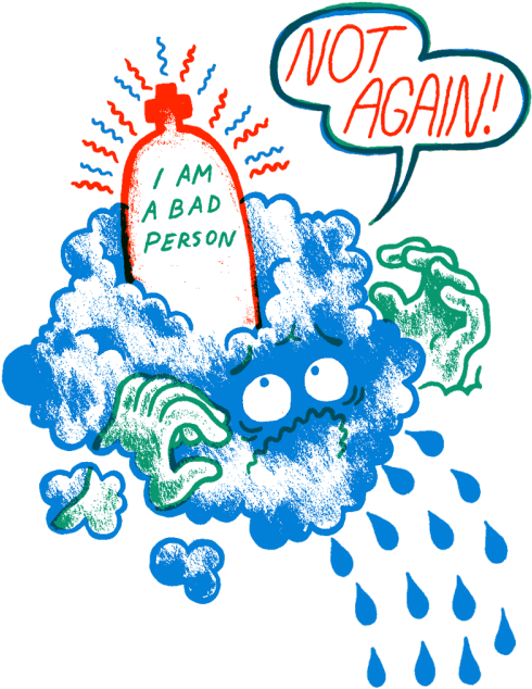 Anxiety Explosion Illustration PNG image