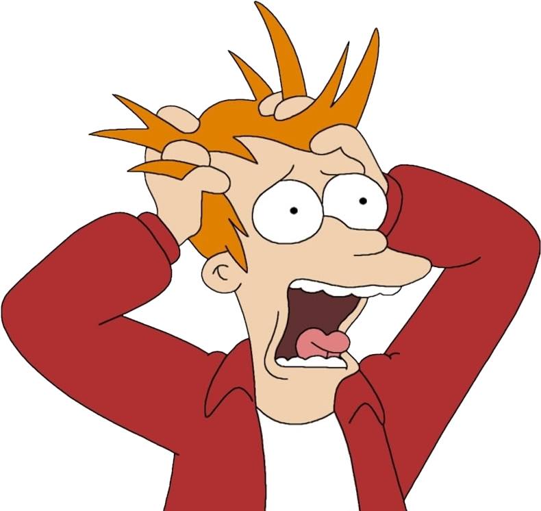 Anxious Cartoon Character Panic PNG image