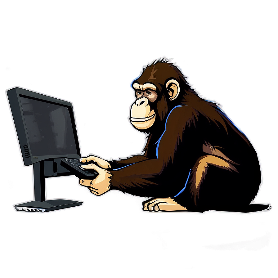 Ape Gamer Playing Png Yrc PNG image