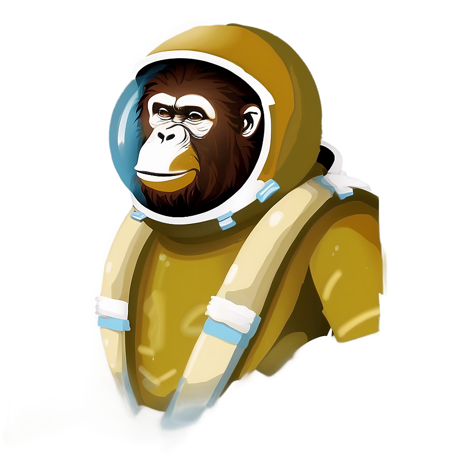 Ape In Space Suit Explorer Png Qjf PNG image