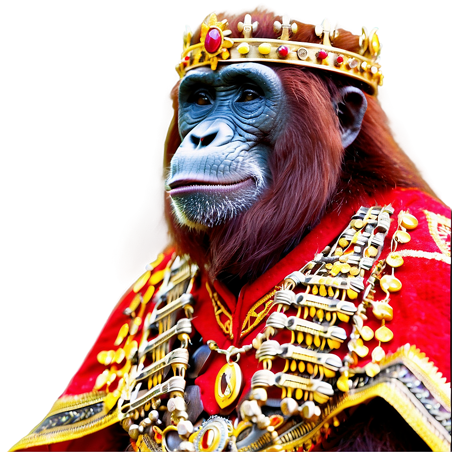 Ape King Crowned Png 06262024 PNG image