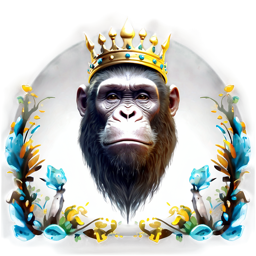 Ape King Crowned Png Klj PNG image