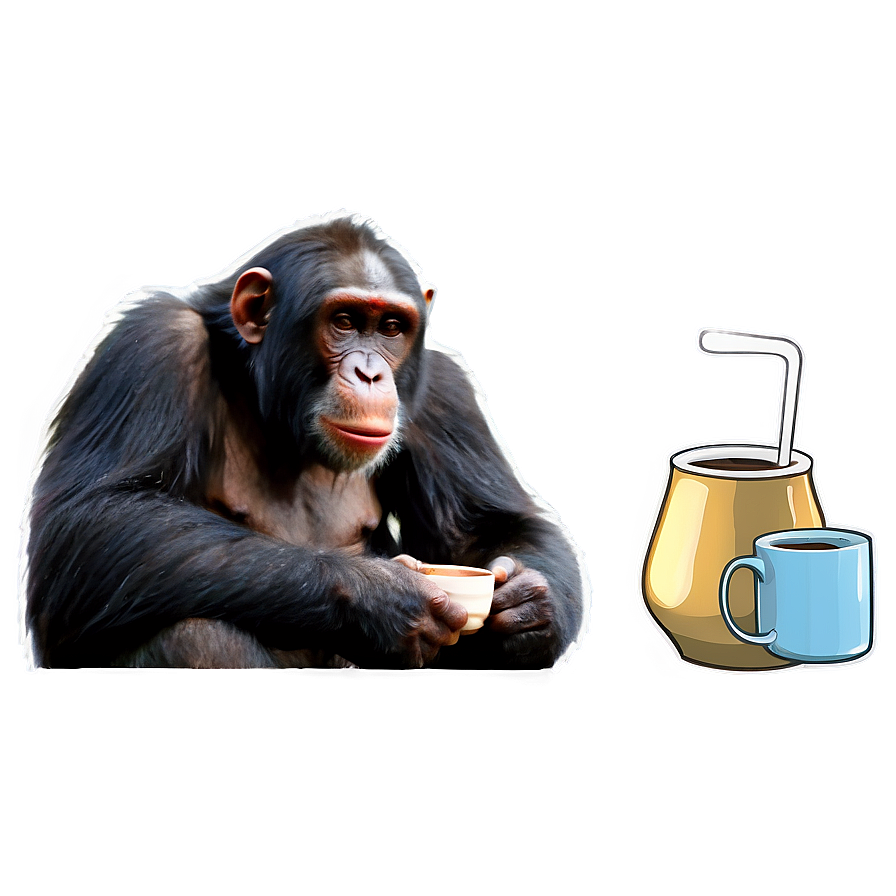 Ape With Coffee Morning Png Leh96 PNG image