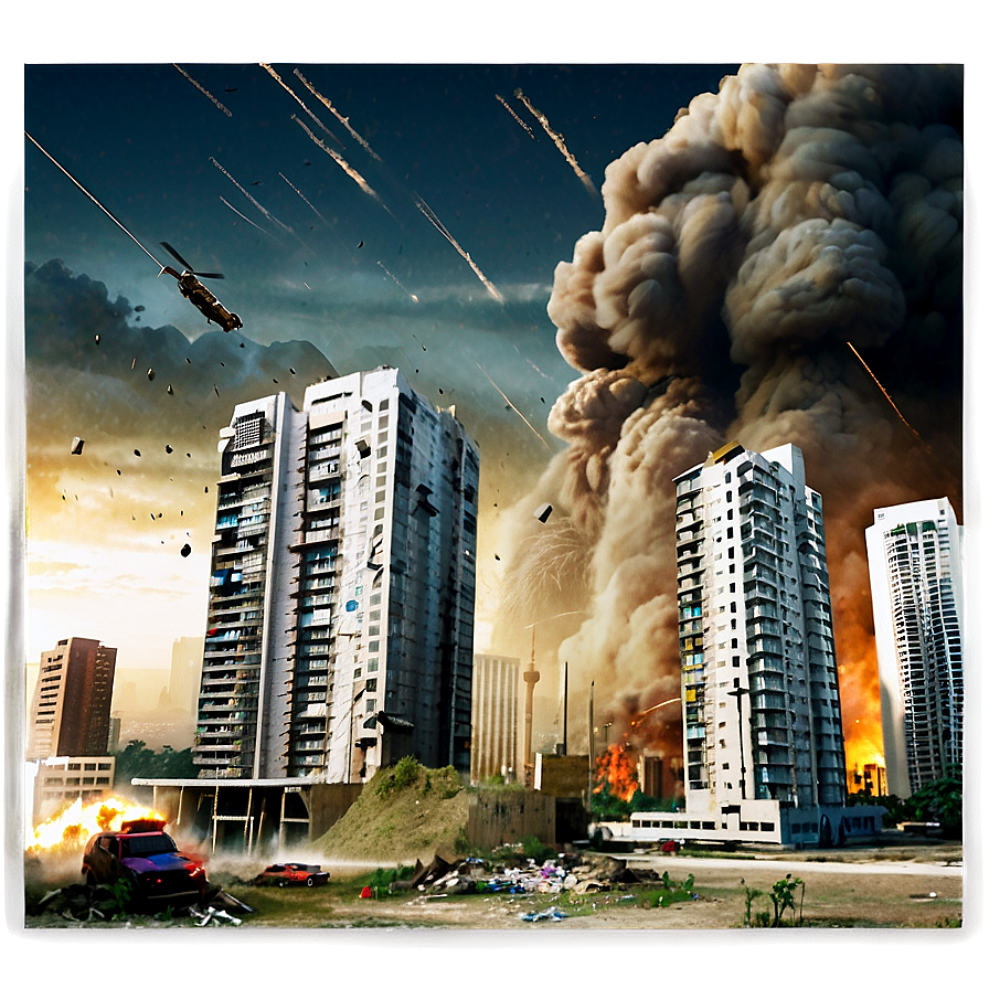 Apocalyptic City Destruction Png Lcj53 PNG image