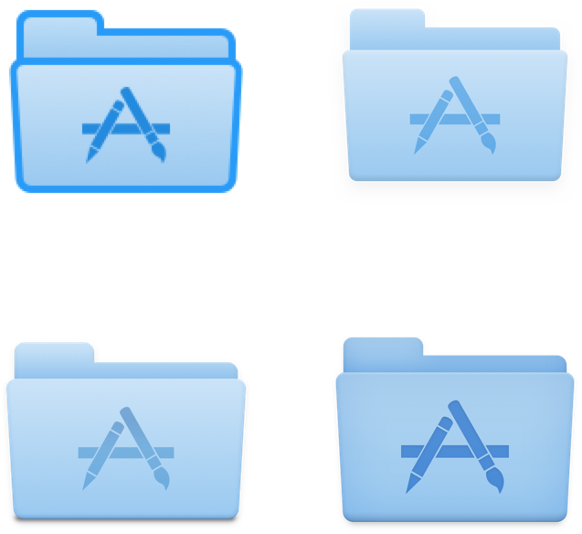 App Store Folder Icons Set PNG image