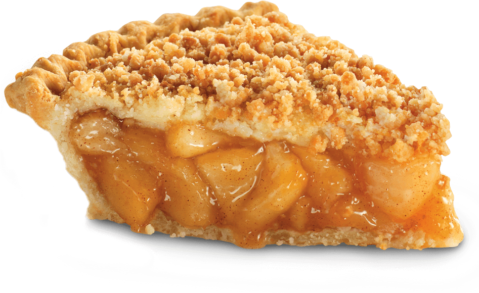 Apple Crumble Pie Slice PNG image