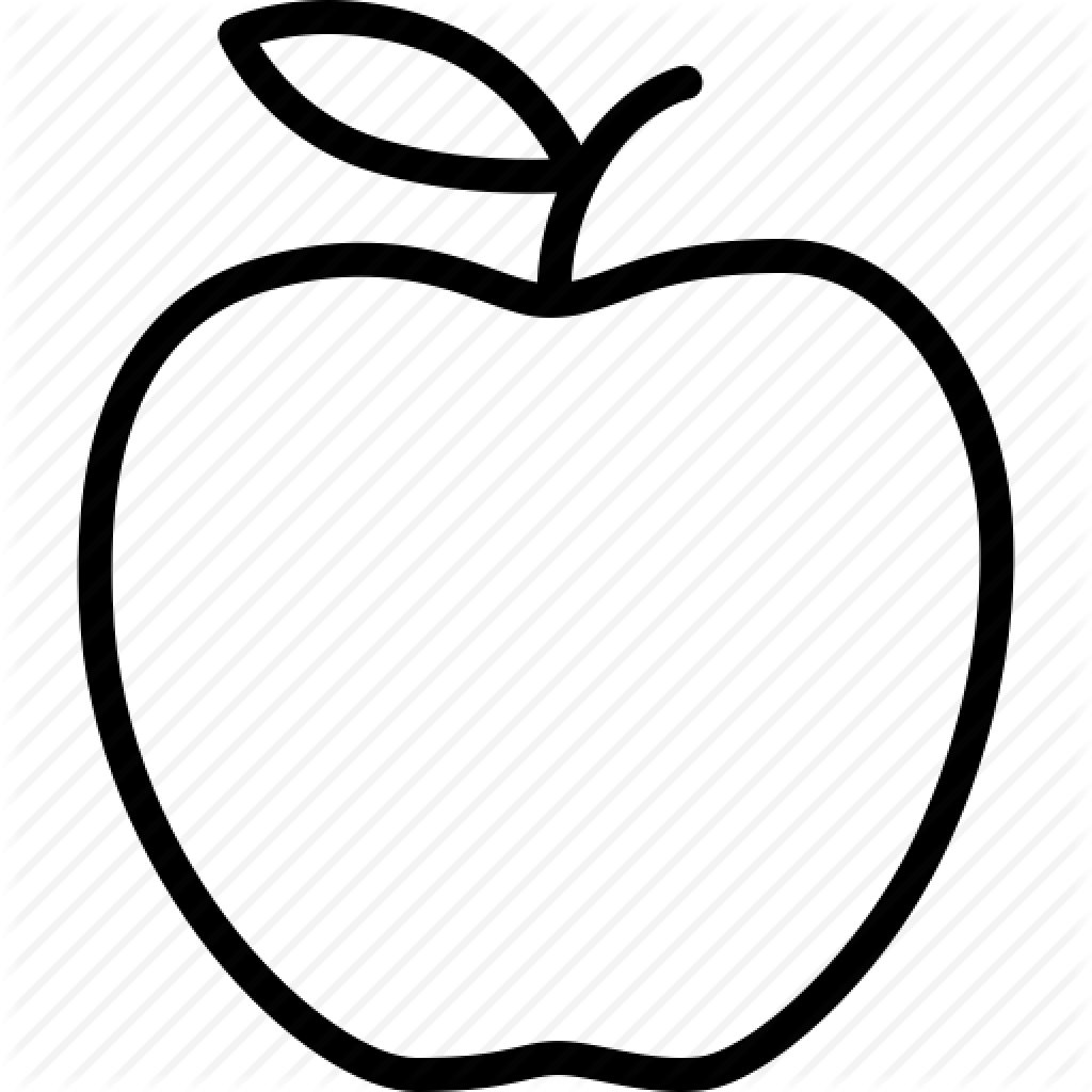 Apple Icon Simple Outline PNG image