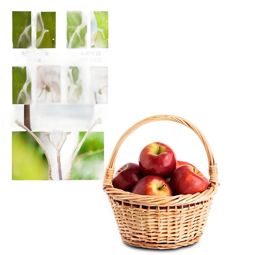 Apple In Basket Png 06132024 PNG image