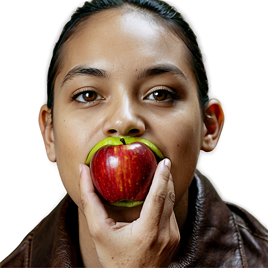 Apple In Mouth Png Nul PNG image