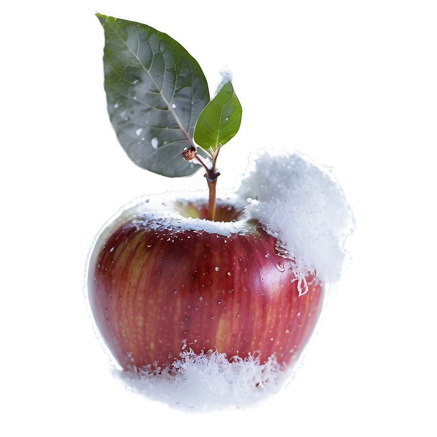 Apple In Snow Png 60 PNG image