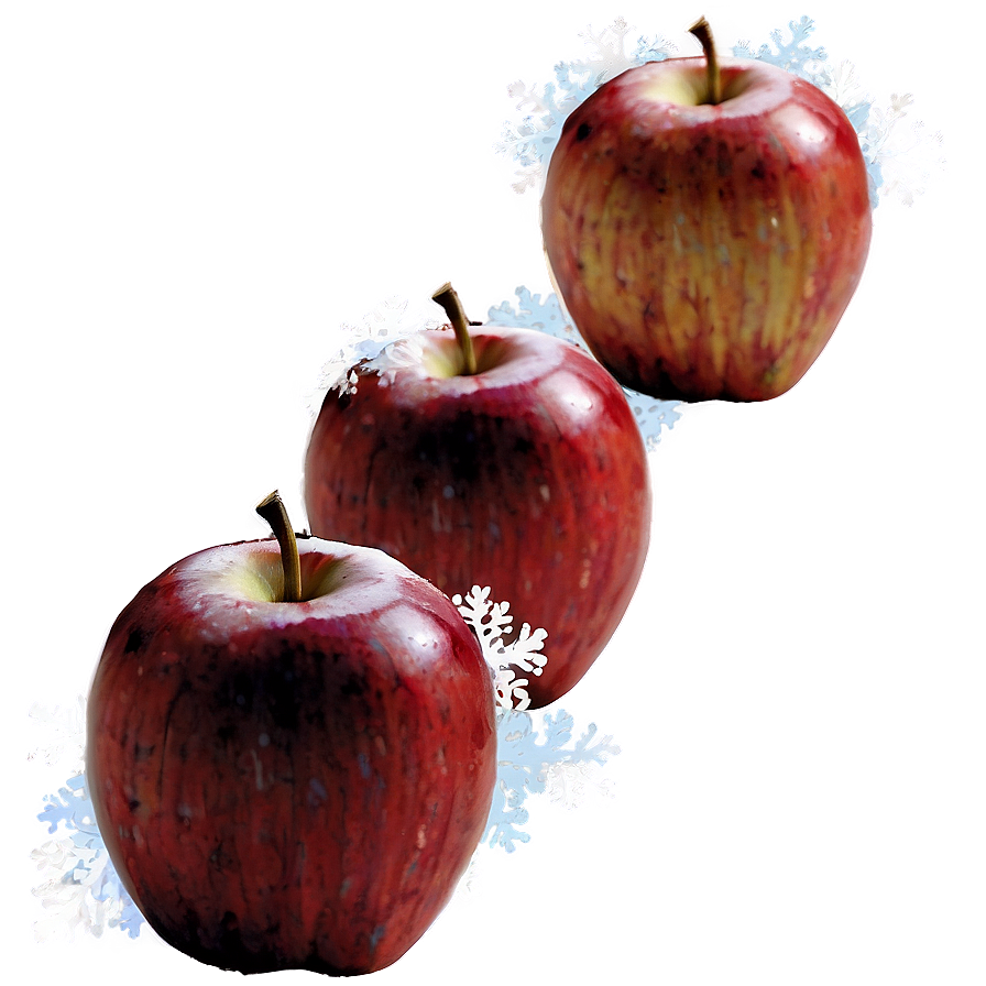 Apple In Snow Png Qbx PNG image