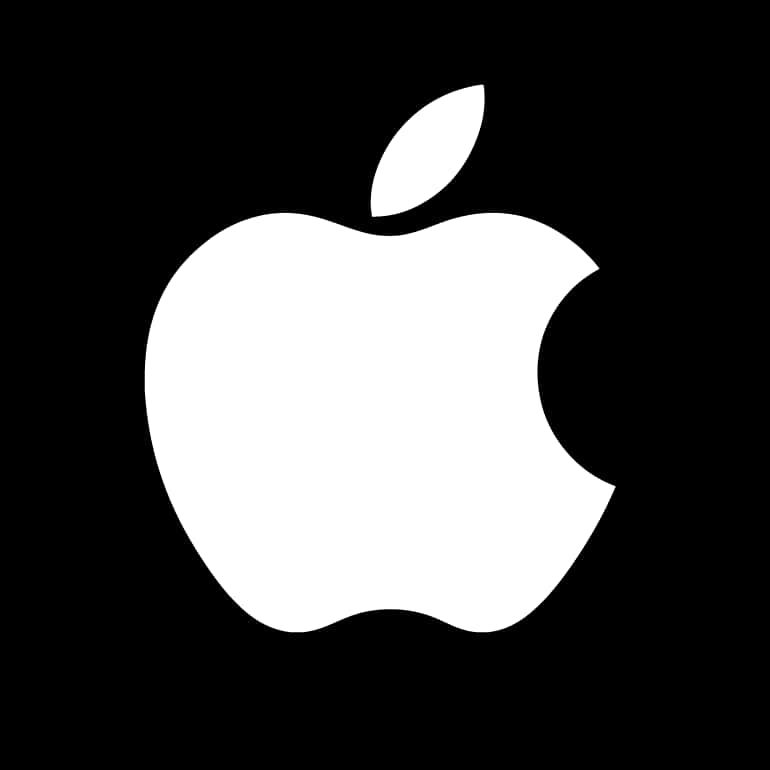 Apple Logo Black Background PNG image