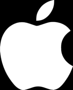 Apple Logo Blackand White PNG image