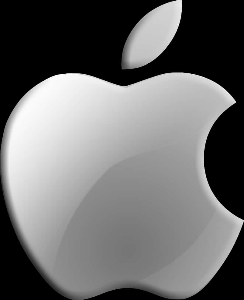 Apple Logo Blackand White PNG image