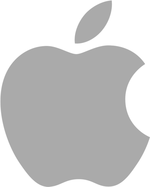Apple Logo Blue Background PNG image