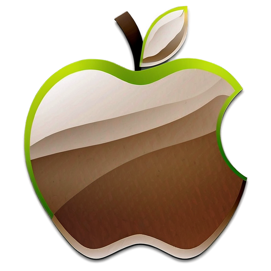 Apple Logo In Eco-friendly Style Png Vhq PNG image