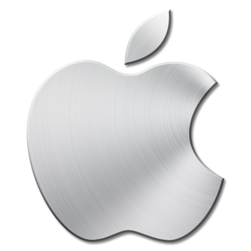 Apple Logo Silver PNG image