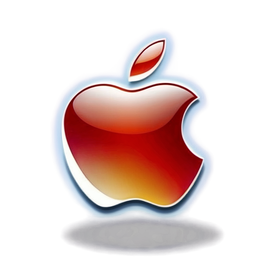 Apple Logo With Shadow Effect Png 1 PNG image