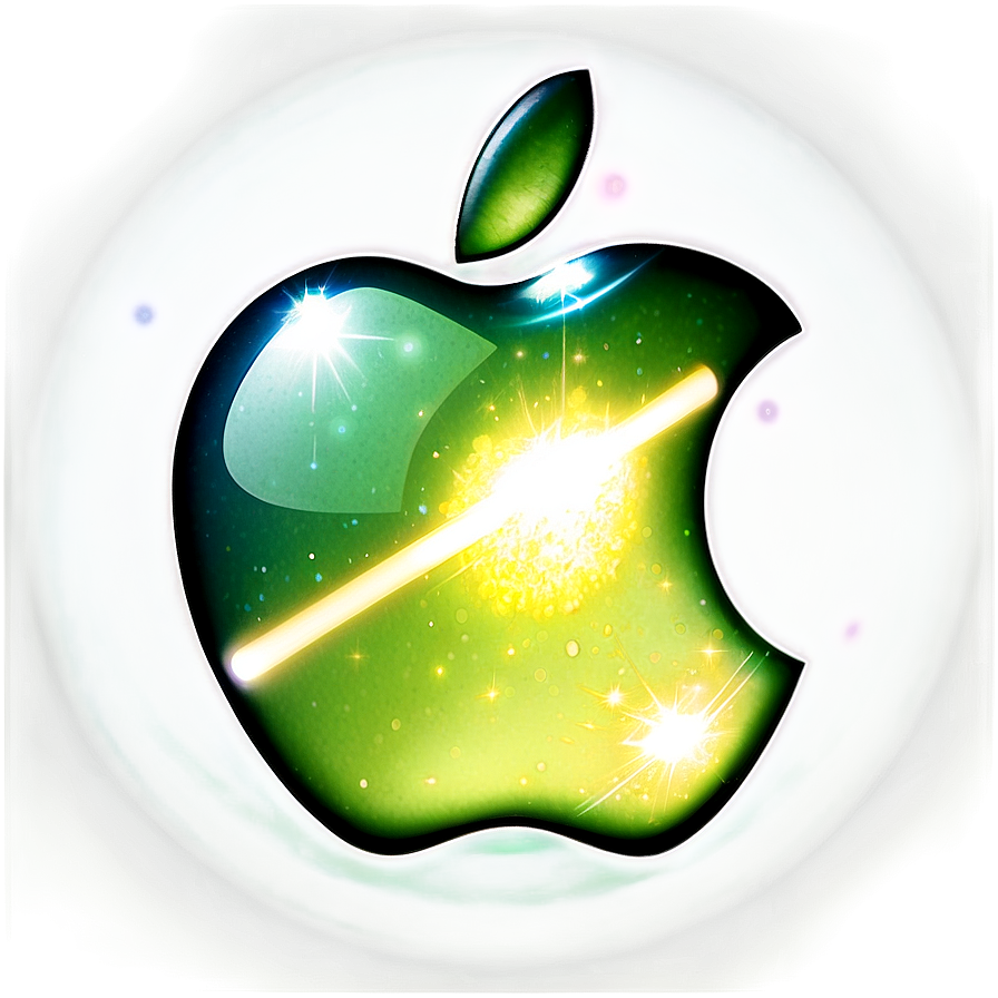 Apple Logo With Sparkles Png Jff92 PNG image