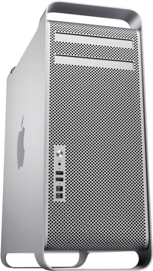 Apple Mac Pro Tower Side View PNG image