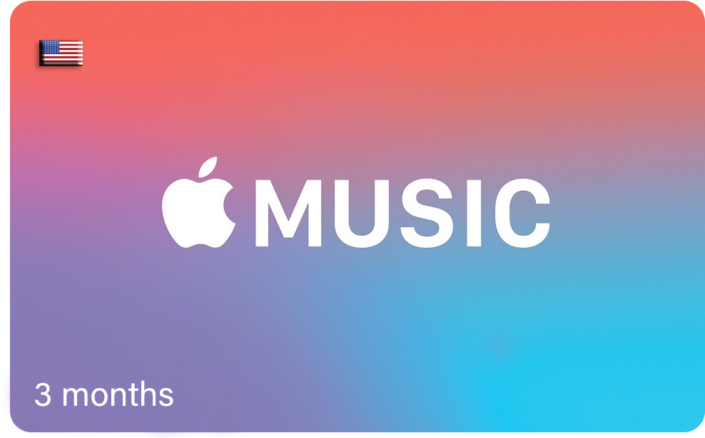 Apple Music3 Months Promotion Card PNG image