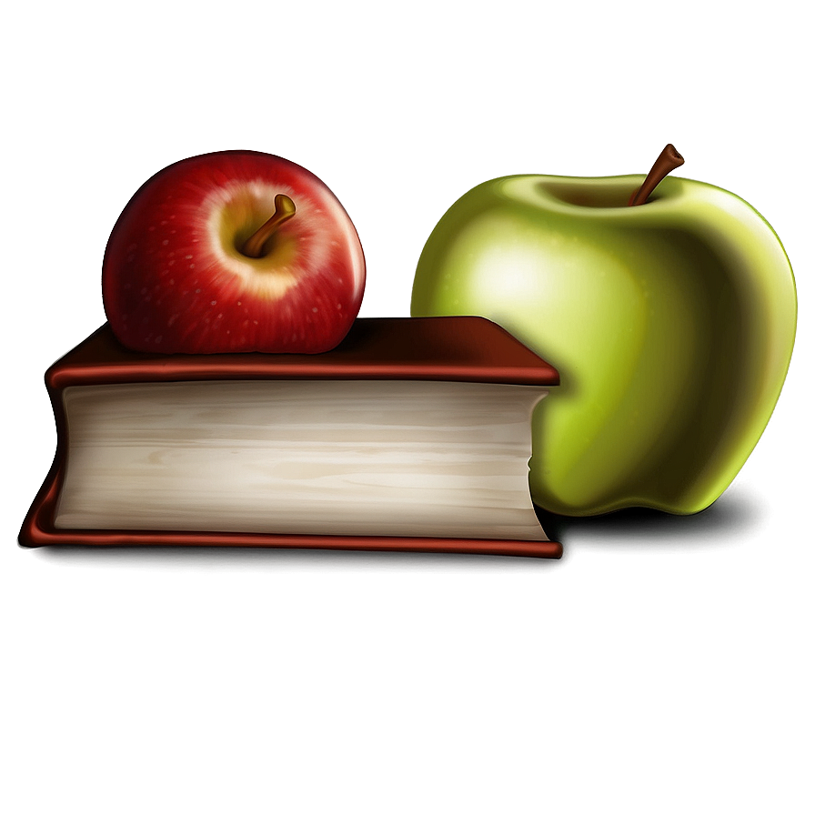 Apple On Book Clipart Png Ins97 PNG image