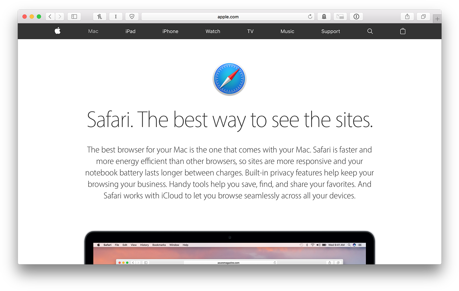 Apple Safari Browser Promotion PNG image